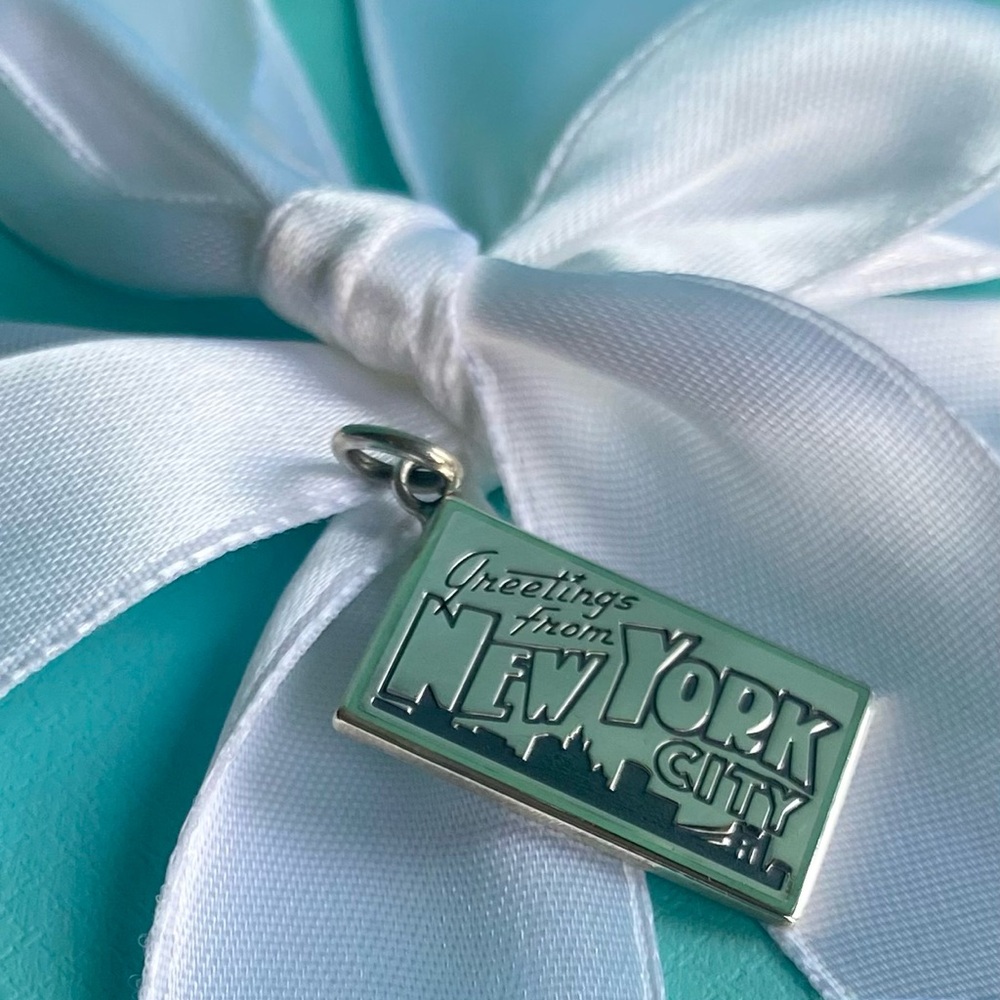 Tiffany & Co New, Authentic,Sterling Silver 'Greetings from New York City’ Charm